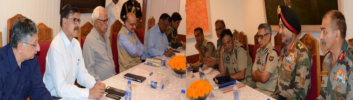 Guv reviews security at high level meeting in Srinagar